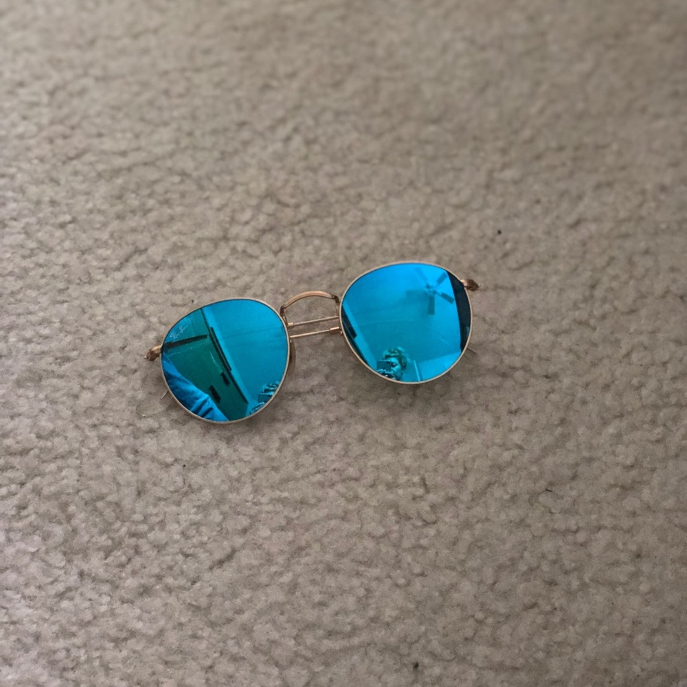 Ray-Ban round metal -blue